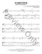 Surrender piano sheet music cover